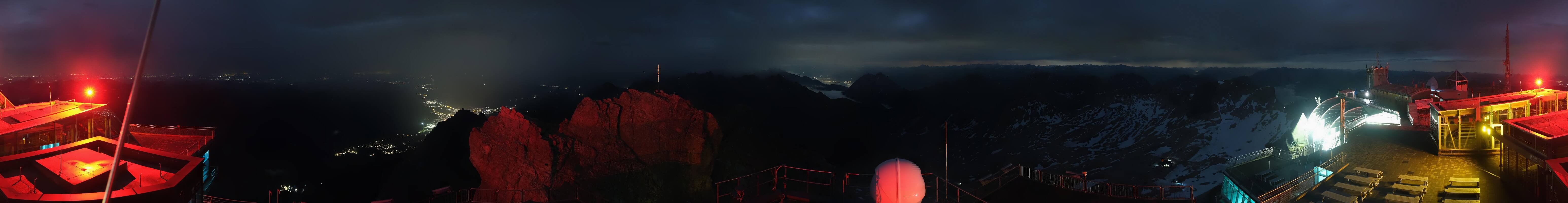 Archiv Foto Webcam Zugspitze: Panoramablick vom Gipfel
