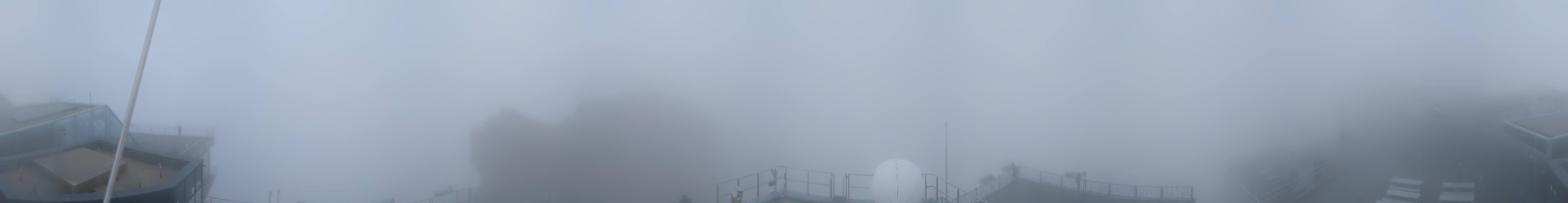 Archiv Foto Webcam Zugspitze: Panoramablick vom Gipfel