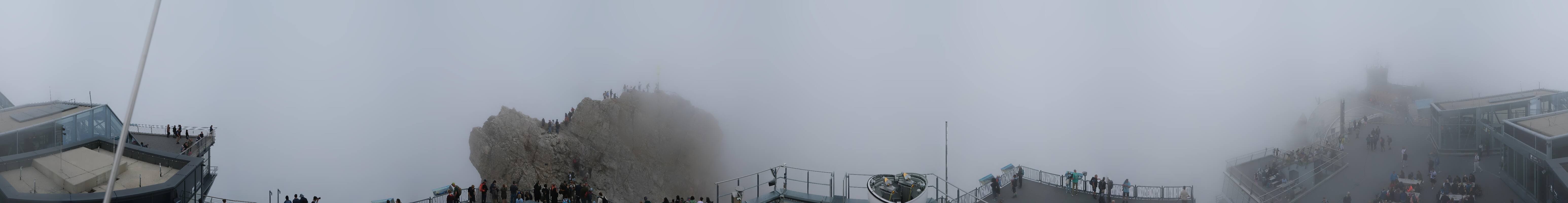 Archiv Foto Webcam Zugspitze: Panoramablick vom Gipfel