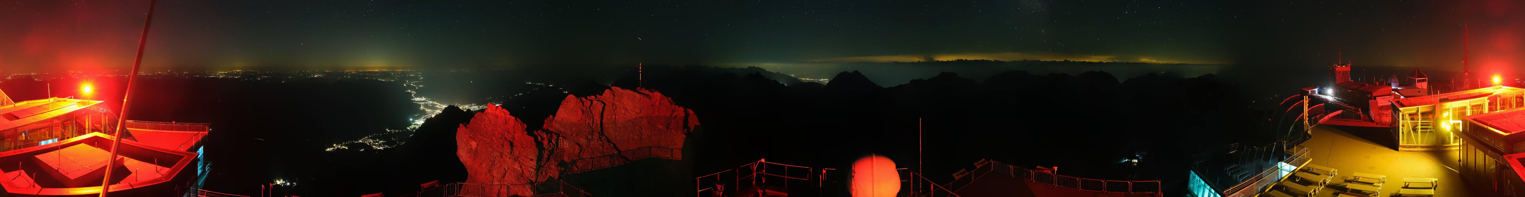 Archiv Foto Webcam Zugspitze: Panoramablick vom Gipfel