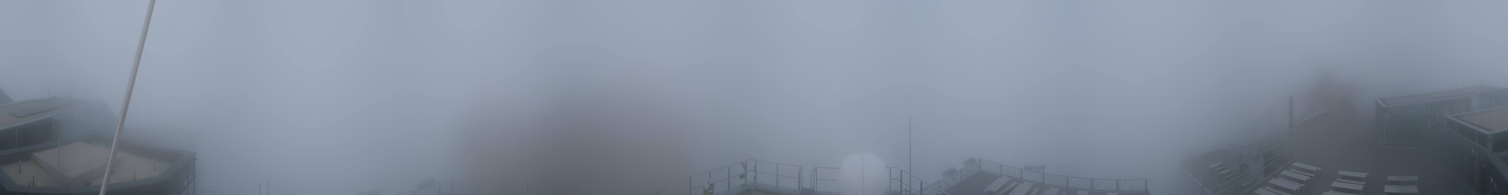 Archiv Foto Webcam Zugspitze: Panoramablick vom Gipfel