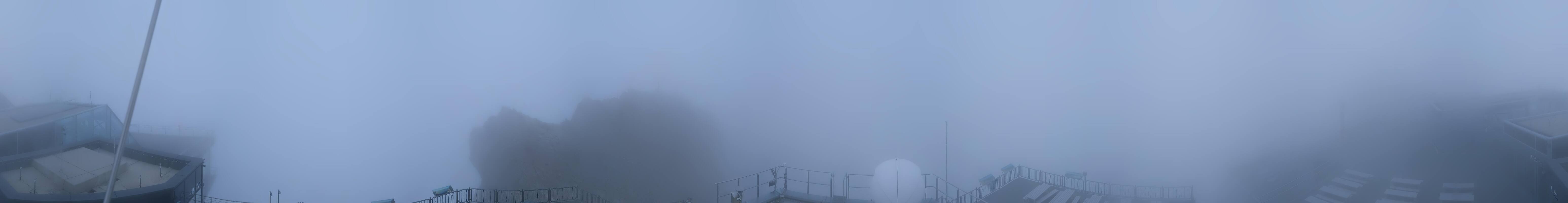 Archiv Foto Webcam Zugspitze: Panoramablick vom Gipfel