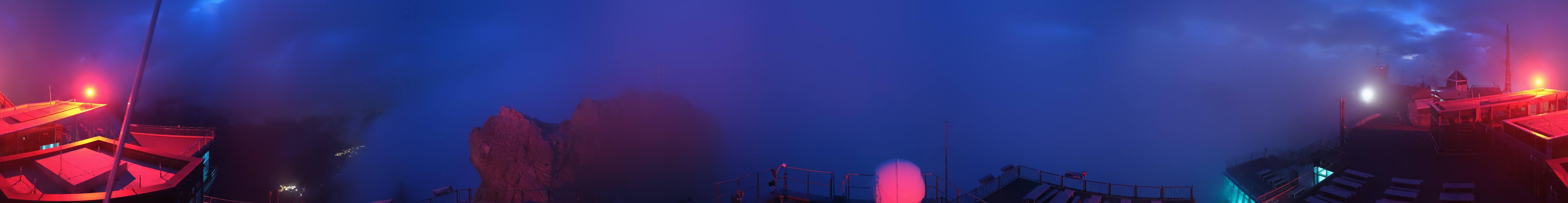 Archiv Foto Webcam Zugspitze: Panoramablick vom Gipfel