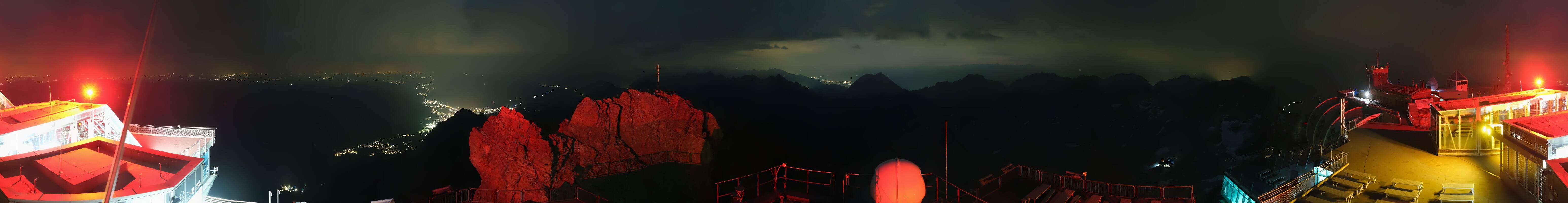 Archiv Foto Webcam Zugspitze: Panoramablick vom Gipfel