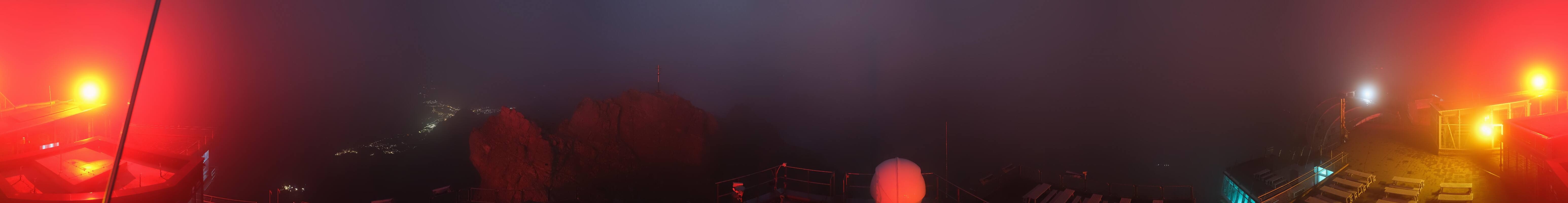 Archiv Foto Webcam Zugspitze: Panoramablick vom Gipfel