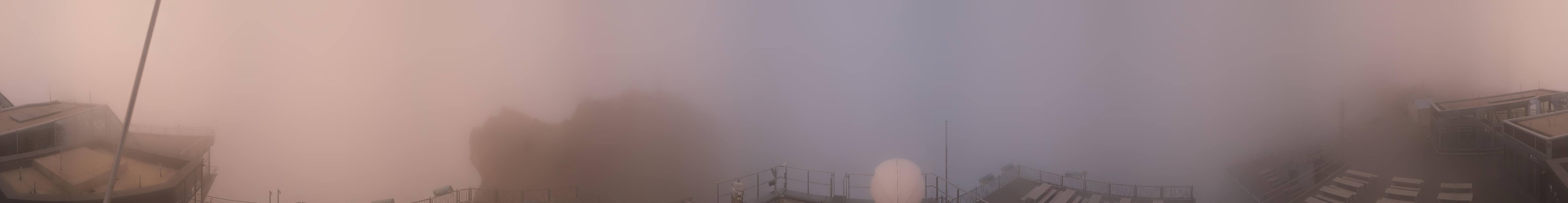 Archiv Foto Webcam Zugspitze: Panoramablick vom Gipfel