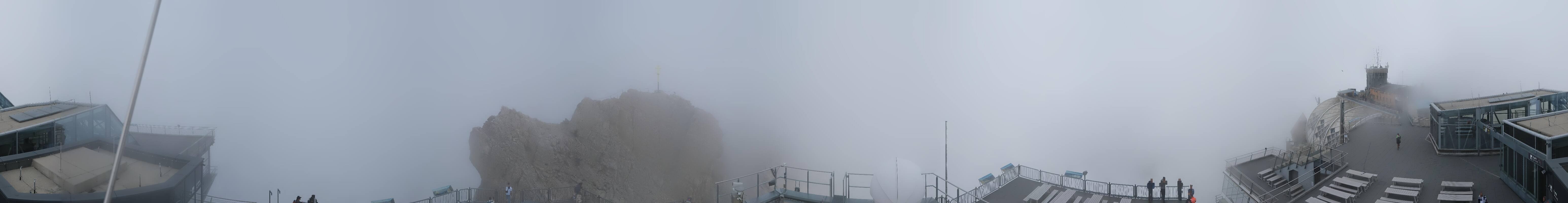 Archiv Foto Webcam Zugspitze: Panoramablick vom Gipfel