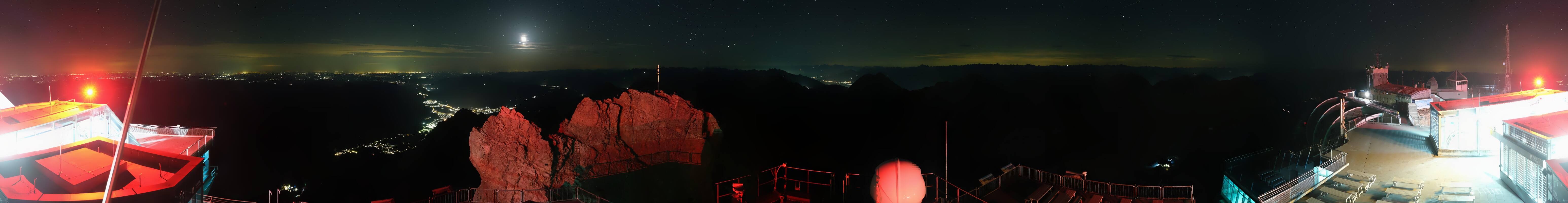 Archiv Foto Webcam Zugspitze: Panoramablick vom Gipfel