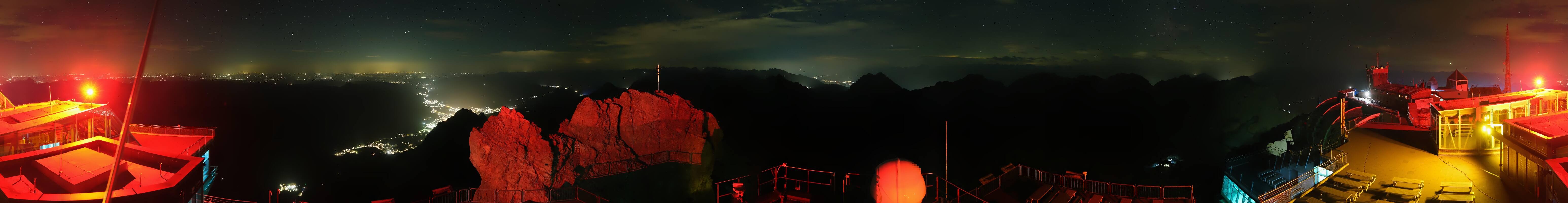 Archiv Foto Webcam Zugspitze: Panoramablick vom Gipfel
