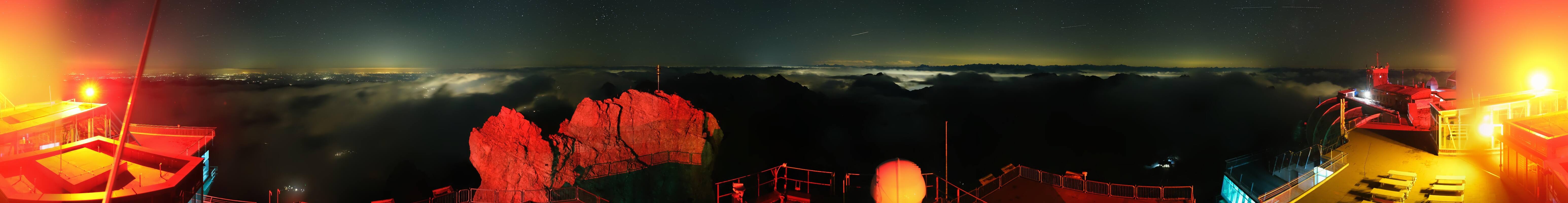 Archiv Foto Webcam Zugspitze: Panoramablick vom Gipfel