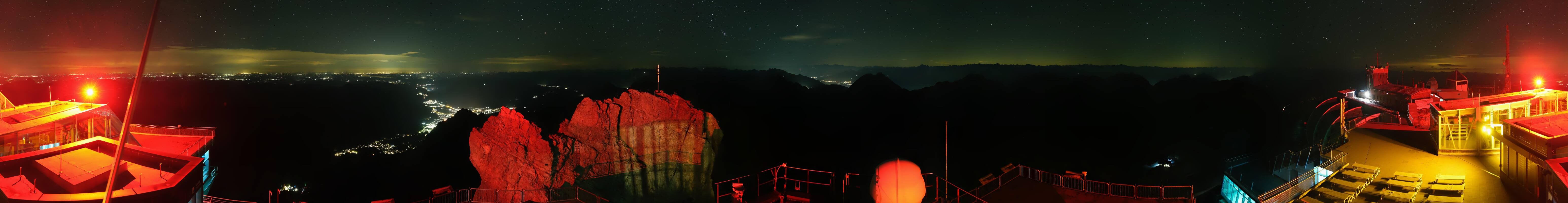 Archiv Foto Webcam Zugspitze: Panoramablick vom Gipfel