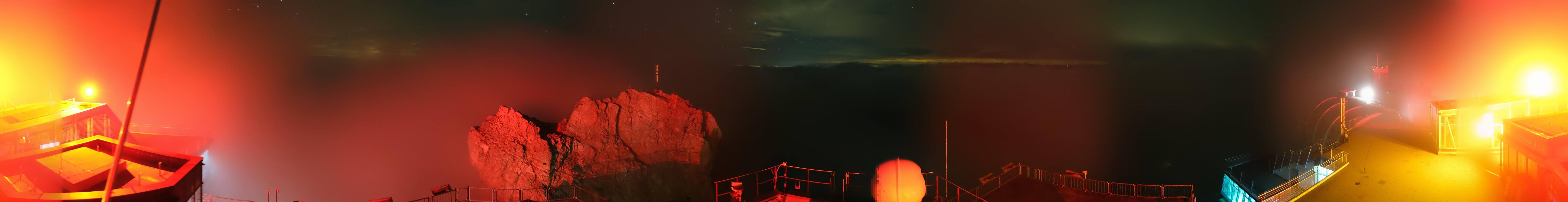 Archiv Foto Webcam Zugspitze: Panoramablick vom Gipfel