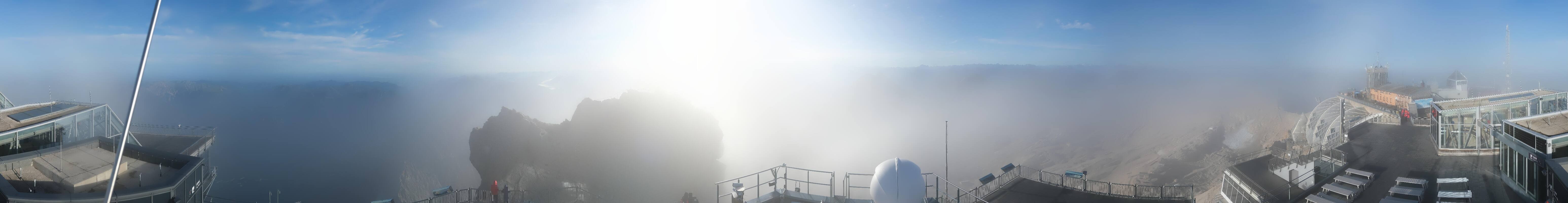 Archiv Foto Webcam Zugspitze: Panoramablick vom Gipfel