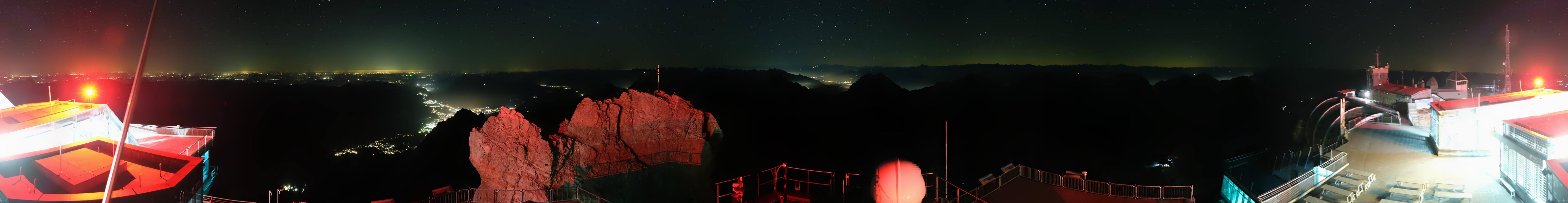 Archiv Foto Webcam Zugspitze: Panoramablick vom Gipfel