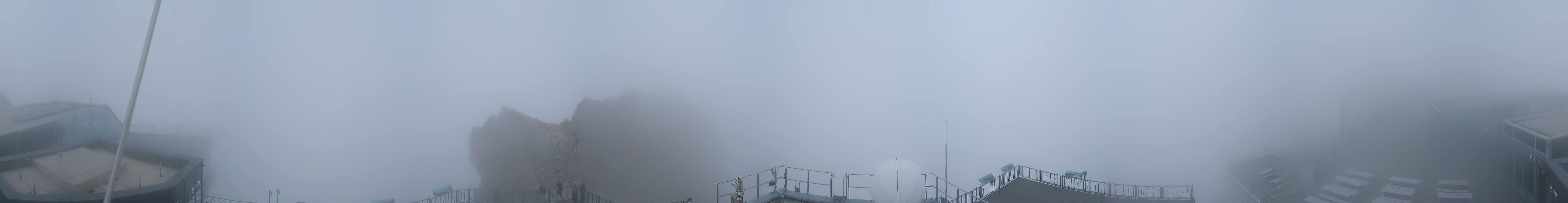 Archiv Foto Webcam Zugspitze: Panoramablick vom Gipfel