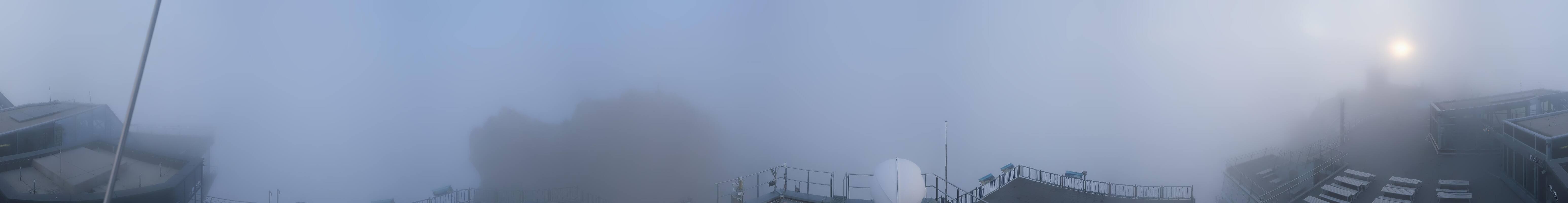 Archiv Foto Webcam Zugspitze: Panoramablick vom Gipfel