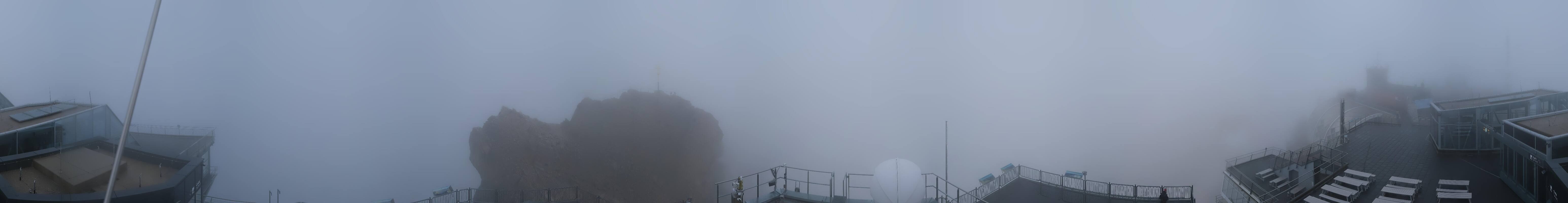 Archiv Foto Webcam Zugspitze: Panoramablick vom Gipfel