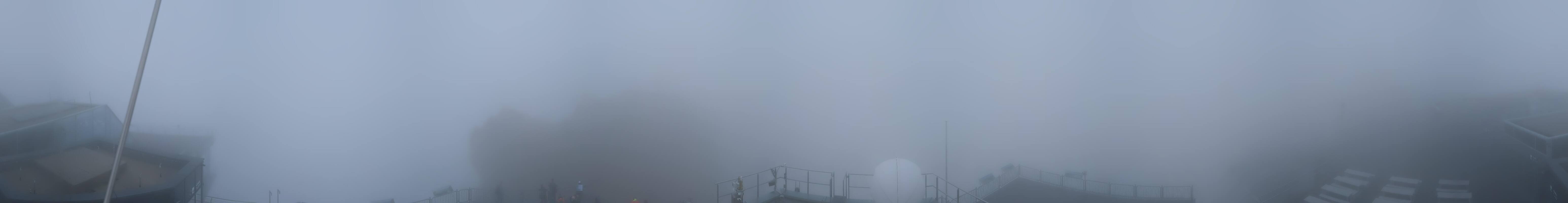 Archiv Foto Webcam Zugspitze: Panoramablick vom Gipfel