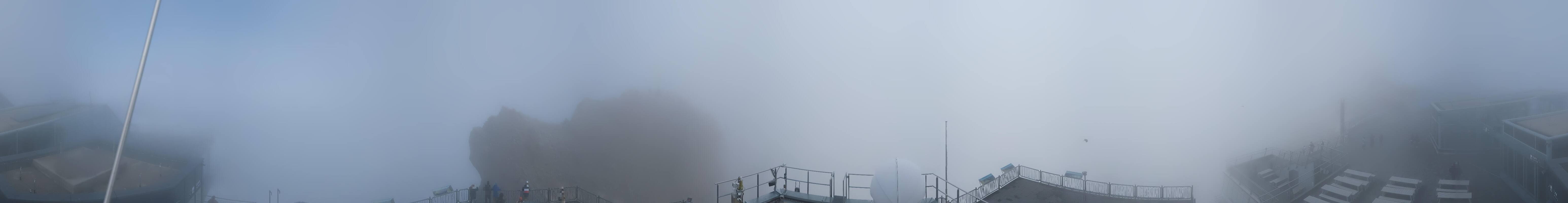 Archiv Foto Webcam Zugspitze: Panoramablick vom Gipfel