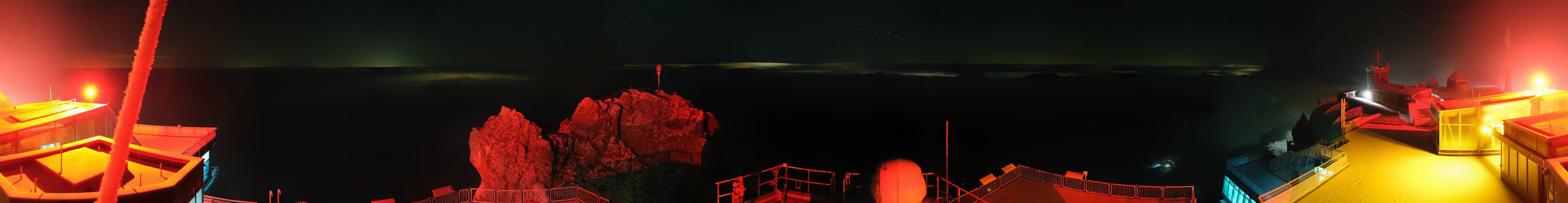 Archiv Foto Webcam Zugspitze: Panoramablick vom Gipfel