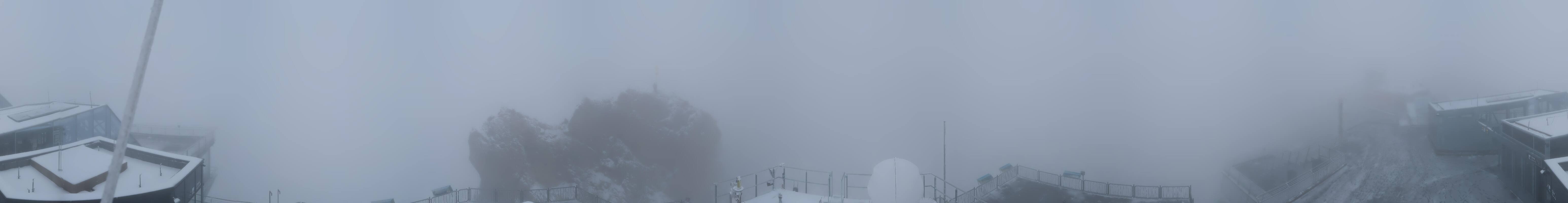 Archiv Foto Webcam Zugspitze: Panoramablick vom Gipfel