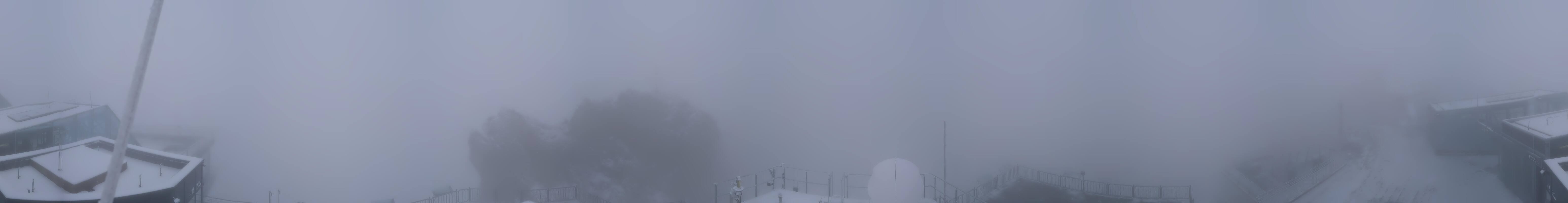 Archiv Foto Webcam Zugspitze: Panoramablick vom Gipfel