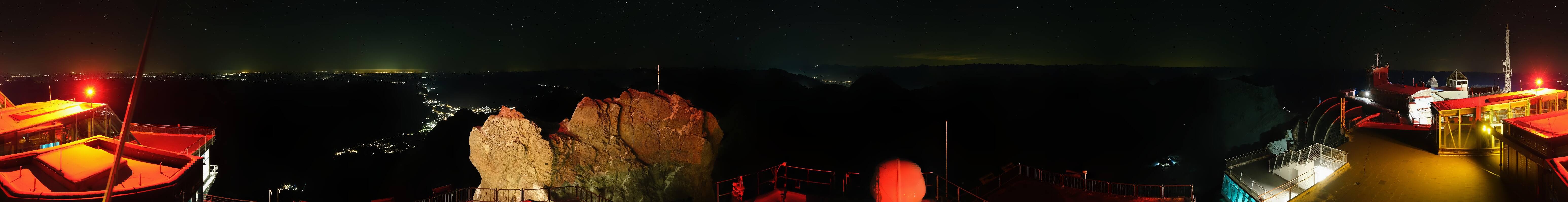 Archiv Foto Webcam Zugspitze: Panoramablick vom Gipfel