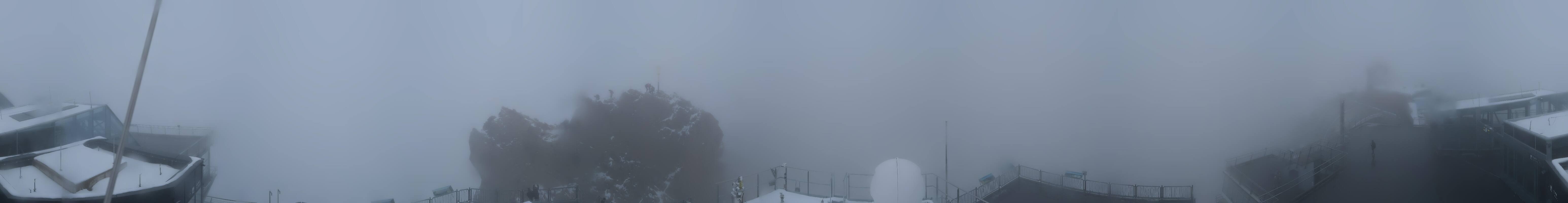 Archiv Foto Webcam Zugspitze: Panoramablick vom Gipfel