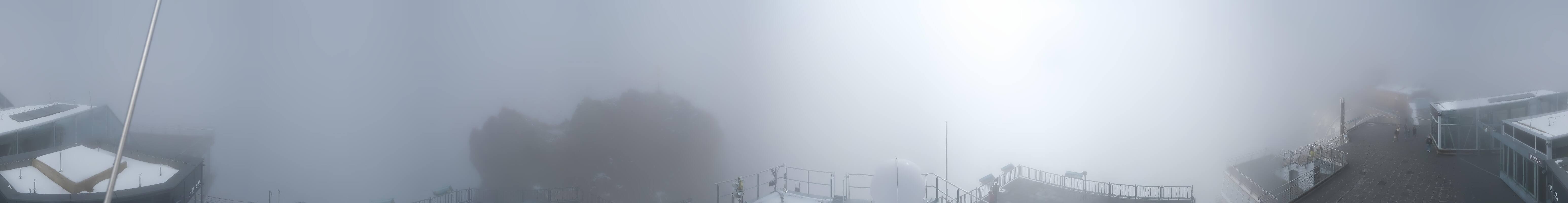 Archiv Foto Webcam Zugspitze: Panoramablick vom Gipfel