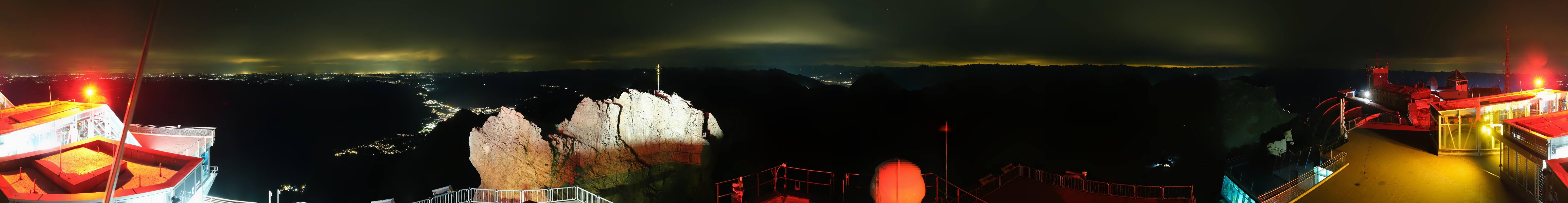 Archiv Foto Webcam Zugspitze: Panoramablick vom Gipfel