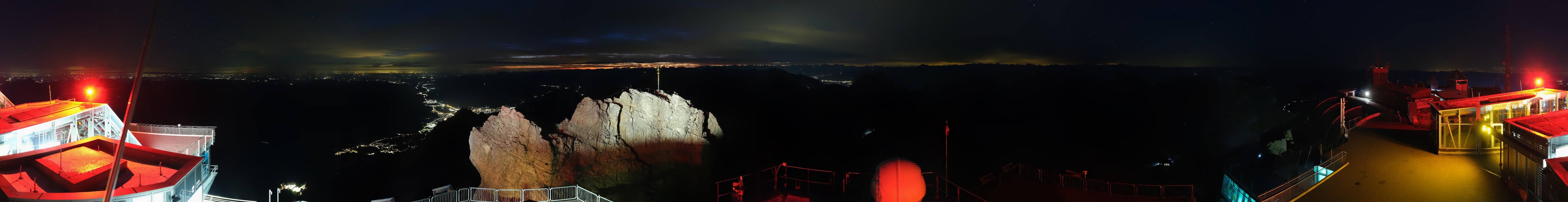 Archiv Foto Webcam Zugspitze: Panoramablick vom Gipfel