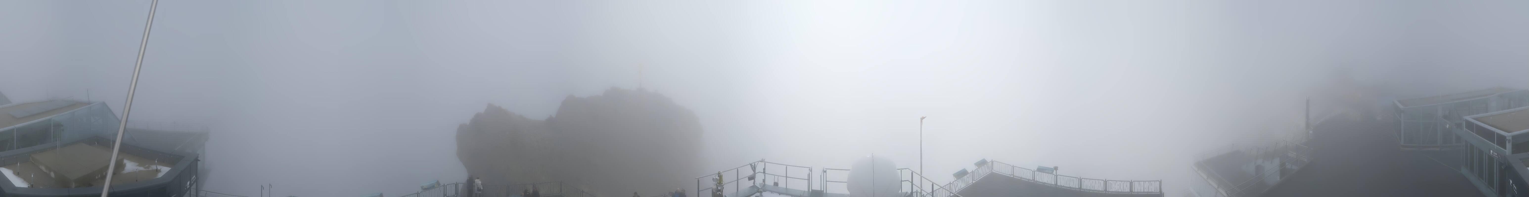 Archiv Foto Webcam Zugspitze: Panoramablick vom Gipfel