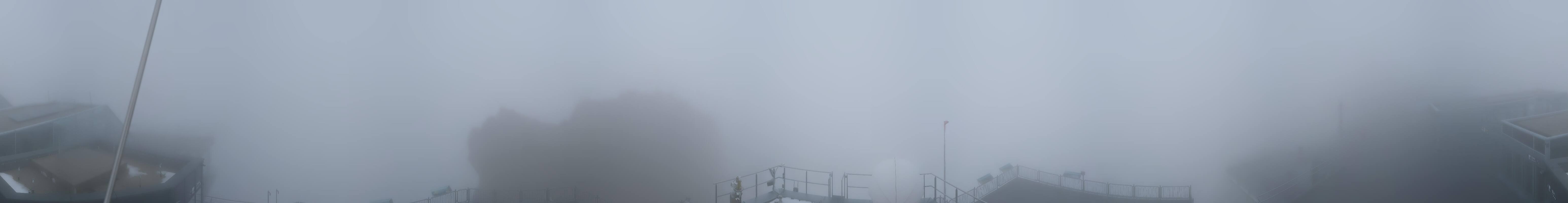 Archiv Foto Webcam Zugspitze: Panoramablick vom Gipfel