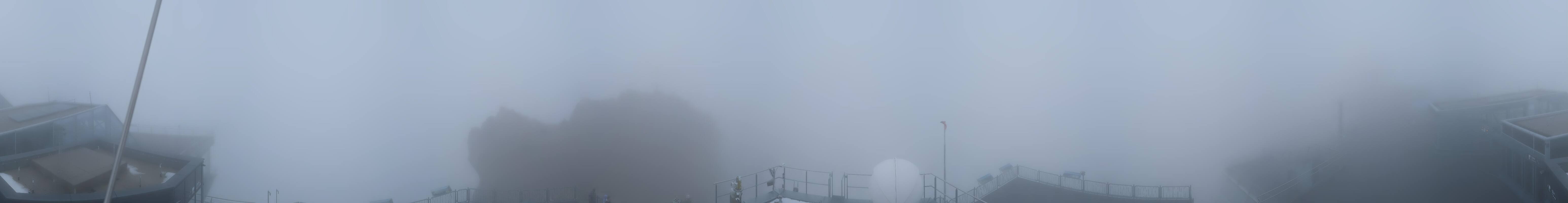 Archiv Foto Webcam Zugspitze: Panoramablick vom Gipfel