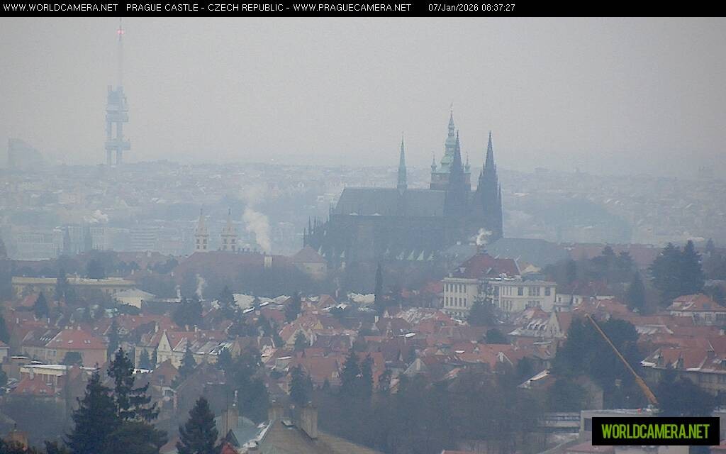 Archiv Foto Webcam Blick auf die Prager Burg mit Veitsdom