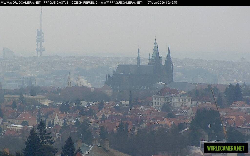 Archiv Foto Webcam Blick auf die Prager Burg mit Veitsdom