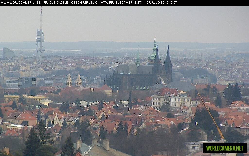 Archiv Foto Webcam Blick auf die Prager Burg mit Veitsdom