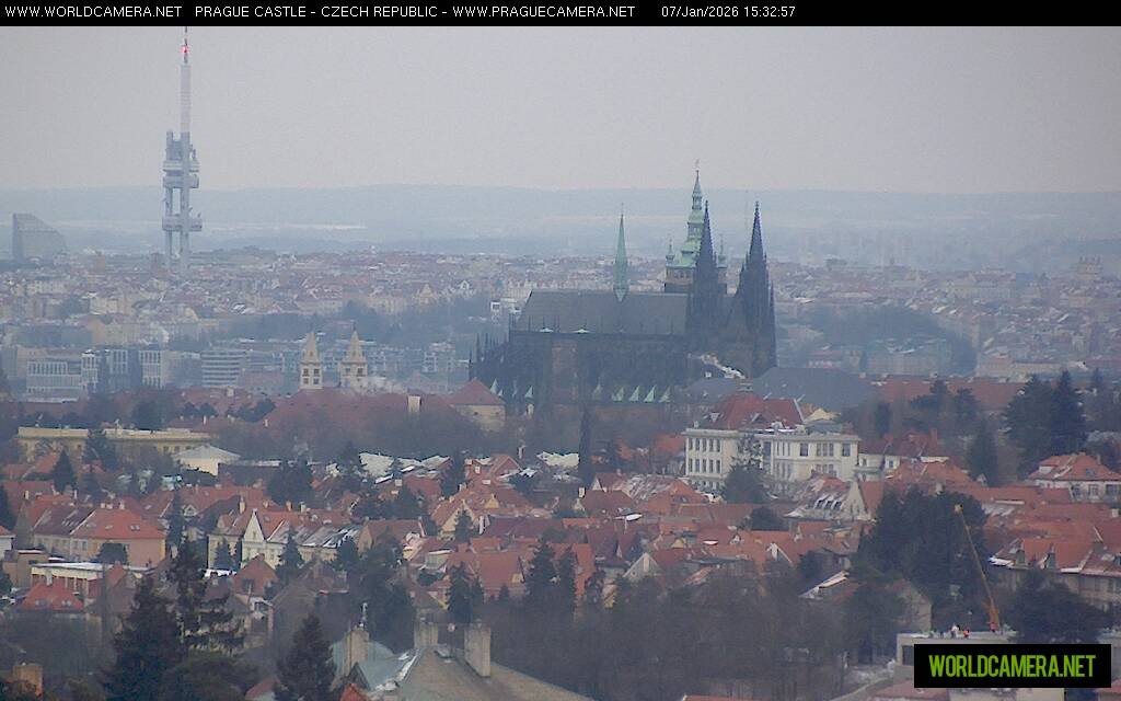 Archiv Foto Webcam Blick auf die Prager Burg mit Veitsdom