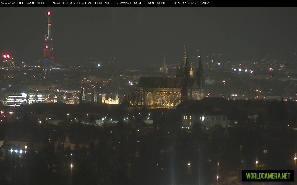 Archiv Foto Webcam Blick auf die Prager Burg mit Veitsdom