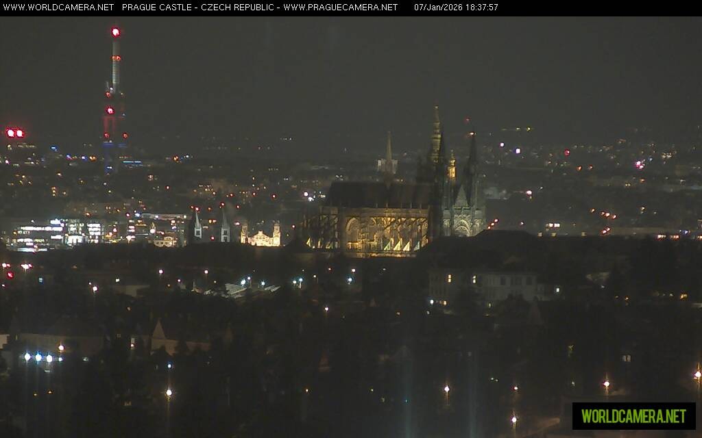 Archiv Foto Webcam Blick auf die Prager Burg mit Veitsdom