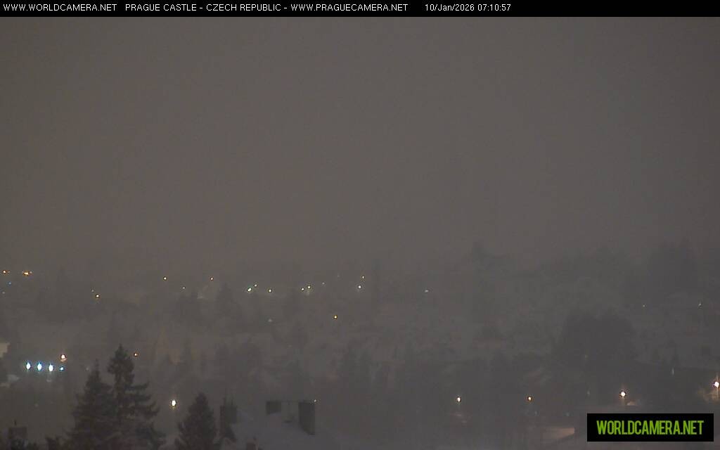 Archived image Webcam View of Prague Castle and St. Vitus Cathedral