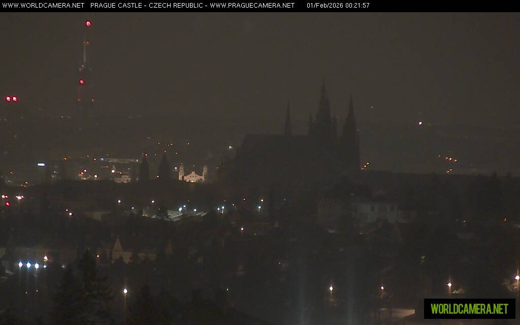 Archiv Foto Webcam Blick auf die Prager Burg mit Veitsdom