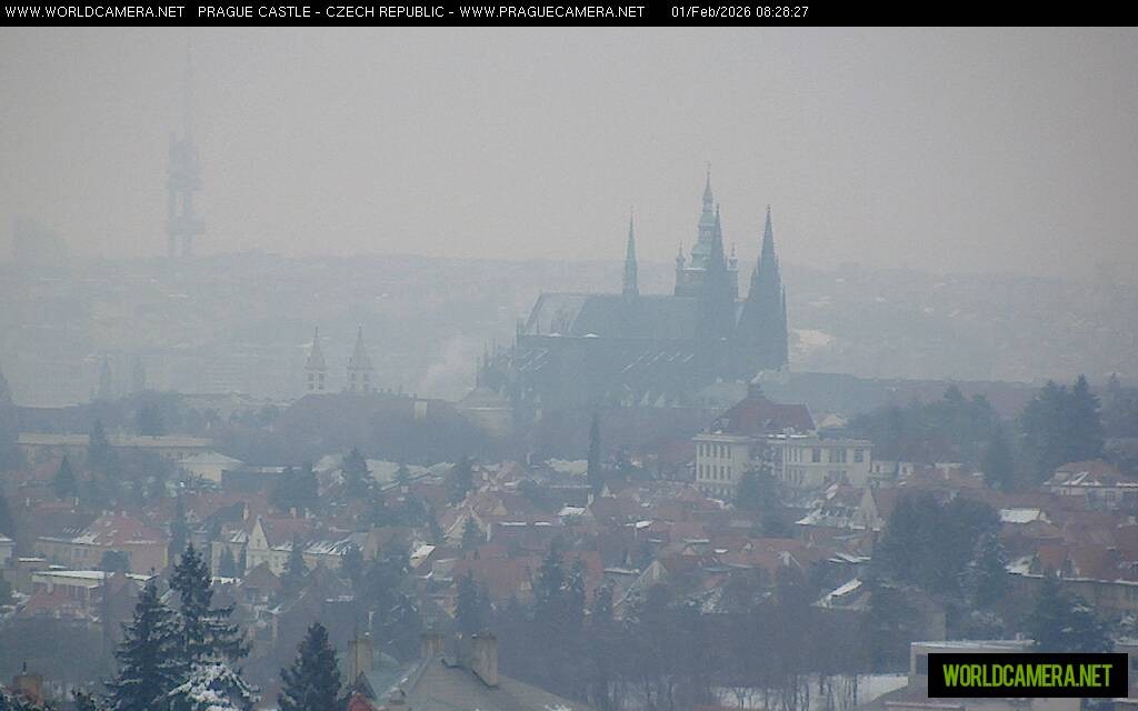 Archiv Foto Webcam Blick auf die Prager Burg mit Veitsdom