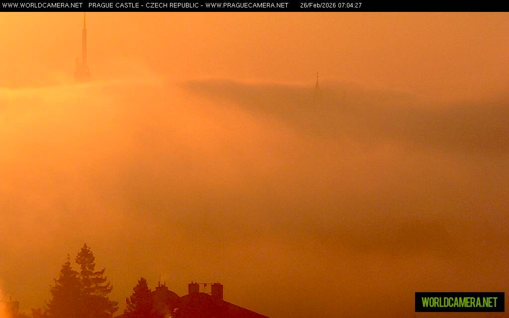 Archiv Foto Webcam Blick auf die Prager Burg mit Veitsdom