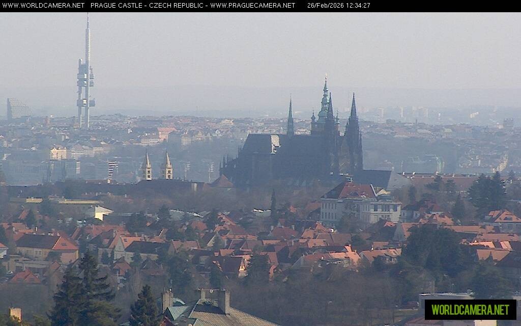 Archiv Foto Webcam Blick auf die Prager Burg mit Veitsdom