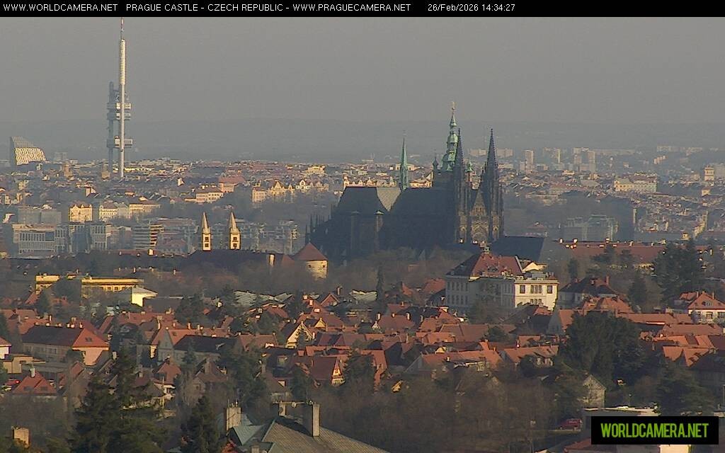 Archiv Foto Webcam Blick auf die Prager Burg mit Veitsdom