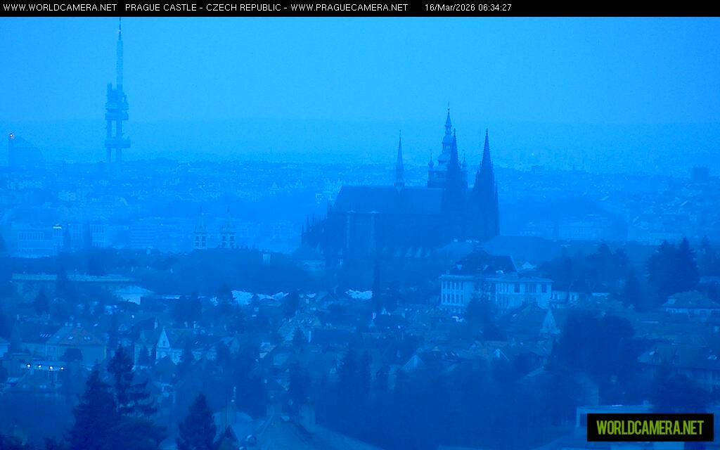 Archiv Foto Webcam Blick auf die Prager Burg mit Veitsdom