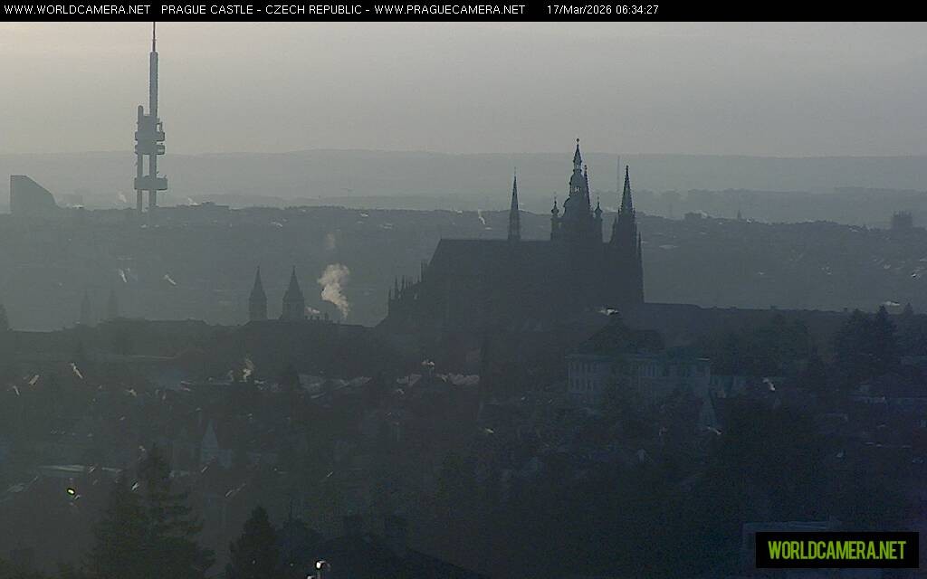 Archiv Foto Webcam Blick auf die Prager Burg mit Veitsdom