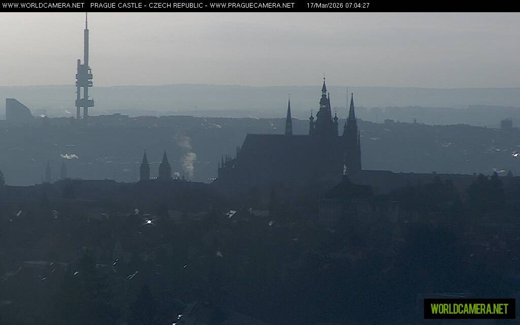Archiv Foto Webcam Blick auf die Prager Burg mit Veitsdom