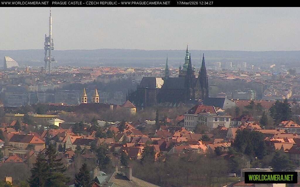 Archiv Foto Webcam Blick auf die Prager Burg mit Veitsdom